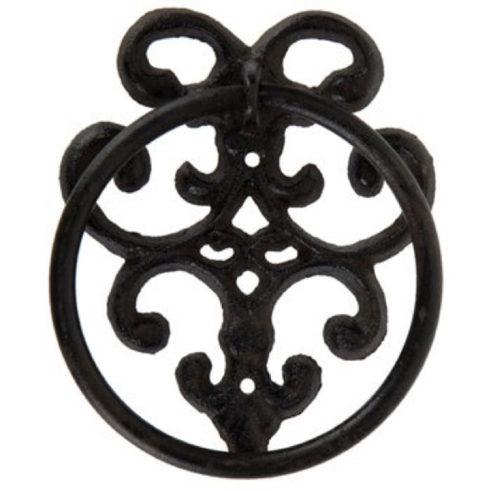 Cast Iron ornate kitchen towel holder home decor - Picture 2 of 6